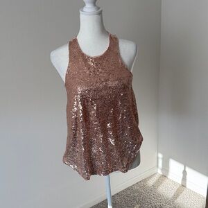 Rue21 Sparkling Sequin Tank Top - Rose Gold